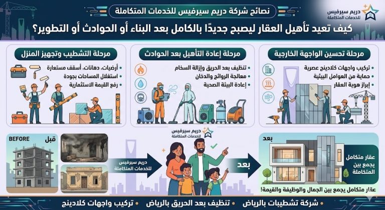 نصائح شركة دريم سيرفيس للخدمات المتكاملة