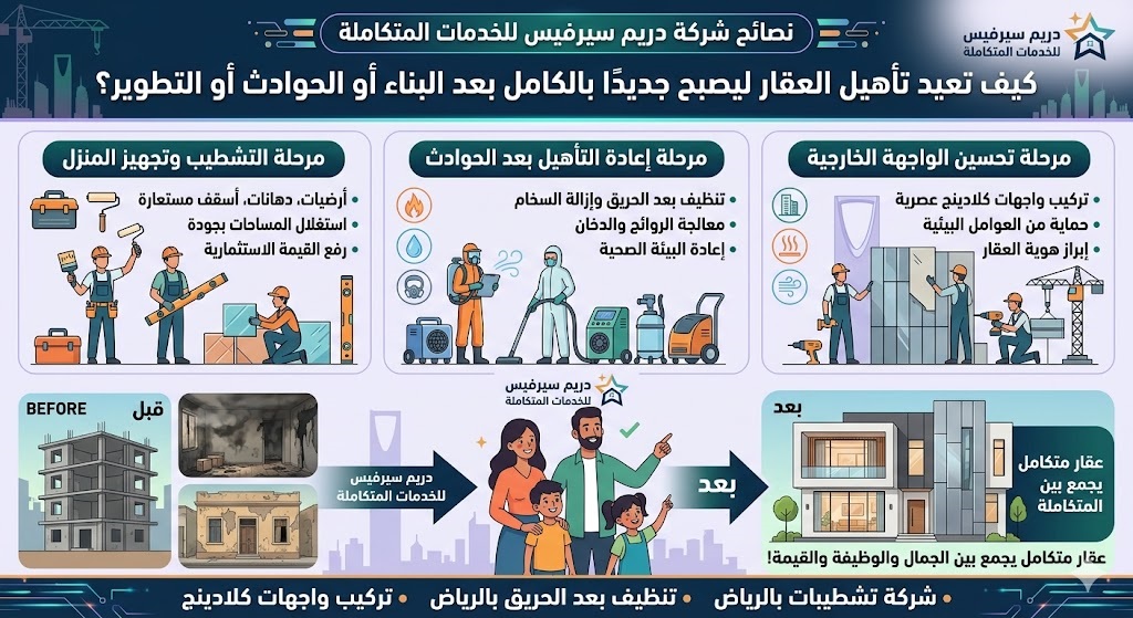 نصائح شركة دريم سيرفيس للخدمات المتكاملة
